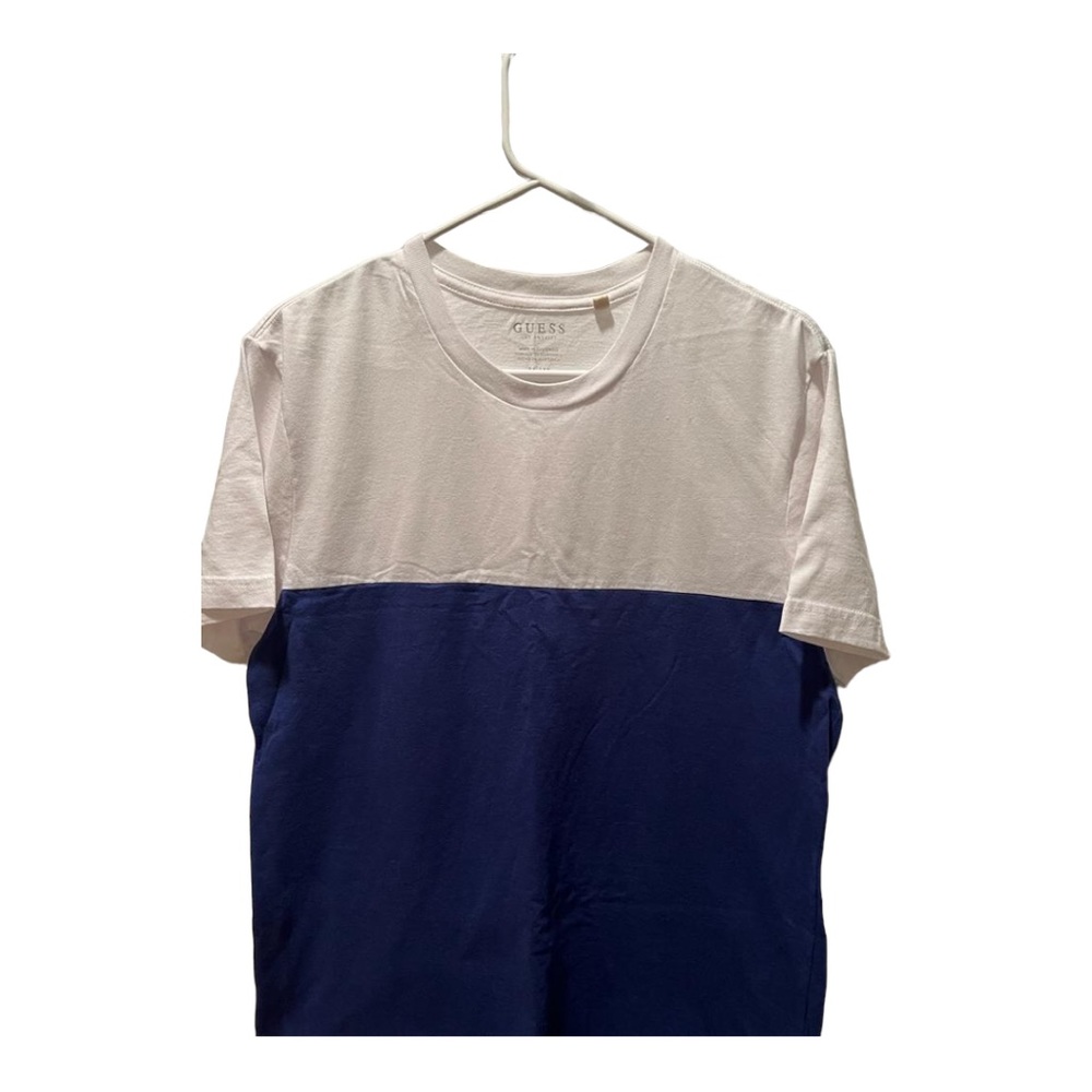 Mens Guess T-shirt Size M  Bleu and White in Excellent Used Condition